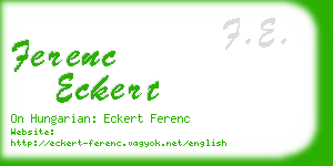 ferenc eckert business card